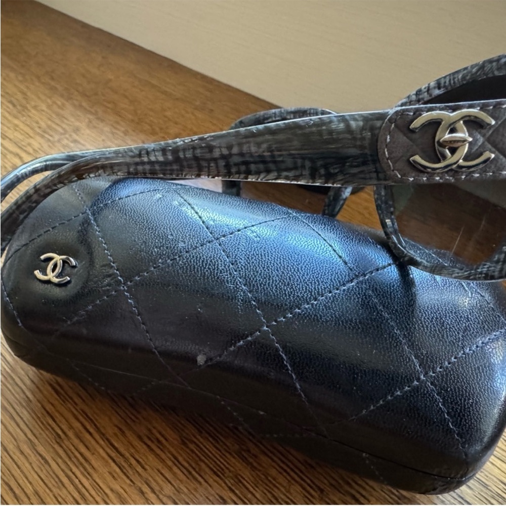 Authentic CHANEL 5234-Q C/1208/3C Oversized Sunglasses, Grey Tweed, 57-16-135 - Picture 5 of 12
